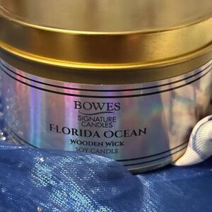 Bowes Soy Signature Candles  wooden Wick Florida Ocean 8oz